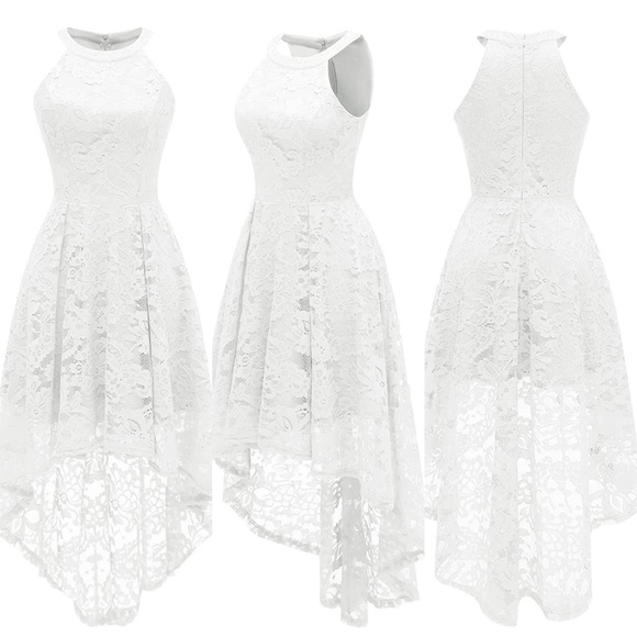 🎉HP🎉 Dressystar Cream High-Low Lace Dress, Size 2X - Picture 2 of 11